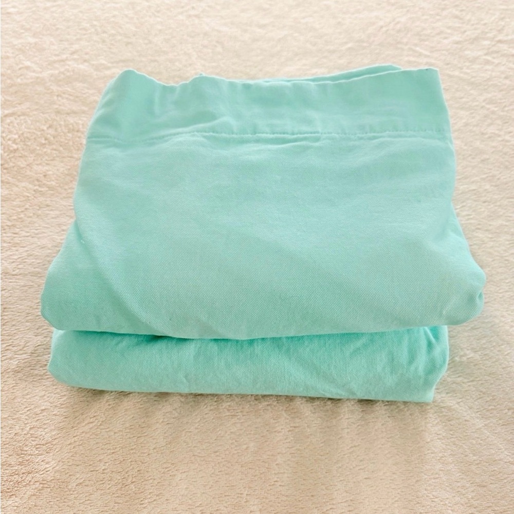 Pottery Barn Kids Mint Green Fabric Curtain Panels Size 44x84 Inches